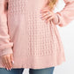 Karen Scott Women's Cotton Mixed-Stitch Sweater Ks Tea Rose Size Extra Large