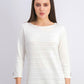 Karen Scott Women's Ribbed 3/4 Sleeve Sweater White Size XX-Large