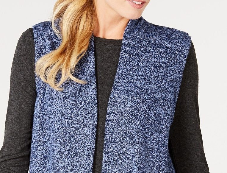 Karen Scott Women's Sweater Vest Blue Size Extra Large