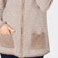 Karen Scott Women's Textured Zip-Front Cardigan  Black Size Medium