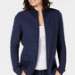Karen Scott Women's Textured Zip-Front Cardigan Blue Size Large