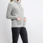Karen Scott Women's Textured Zip-Front Cardigan Gray Size Large