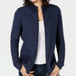 Karen Scott Women's Textured Zip-Front CardiganNavy Size Extra Large