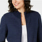 Karen Scott Women's Textured Zip-Front CardiganNavy Size Extra Large