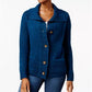 Karen Scott Women's Button-Front Shawl-Collar Cardigan Blue Size Small