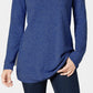 Karen Scott Women's Textured Tunic Sweater Blue Size Small