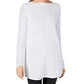 Karen Scott Women's Textured Tunic Sweater White Size Large