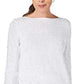 Karen Scott Women's Textured Tunic Sweater White Size Large