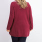 Karen Scott Women's Plus Size Curved Hem Tunic Red Size 1X