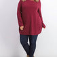 Karen Scott Women's Plus Size Curved Hem Tunic Red Size 1X