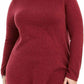 Karen Scott Women's Plus Size Curved Hem Tunic Red Size 0X