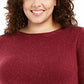Karen Scott Women's Plus Size Curved Hem Tunic Red Size 0X