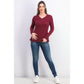 Karen Scott Women's V-Neck Long-Sleeve Sweater Red Size X-Large