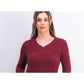 Karen Scott Women's V-Neck Long-Sleeve Sweater Red Size X-Large