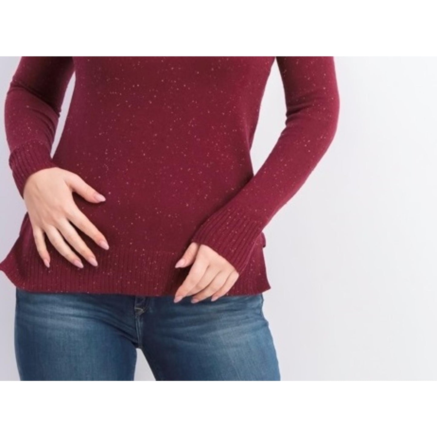 Karen Scott Women's V-Neck Long-Sleeve Sweater Red Size X-Large