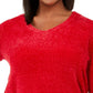 Karen Scott Women's Plus Size Boat-Neck Chenille Sweater Bright Red Size 3X