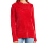 Karen Scott Women's Petite Envelope-Neck Chenille Sweater  Ks Merlot Size Petite Petite