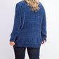 Karen Scott Women's Cable-Knit Chenille Sweater Blue Size Small
