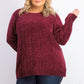 Karen Scott Women's Cable-Knit Chenille Sweater  KS Merlot Size 2 Extra Large