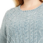 Karen Scott Women's Cable Knit Chenille Sweater Dark Blue Size 2X