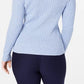 Karen Scott Womne's Cotton Baby Cable-Knit Sweater  Luxe Blue Size Extra Large