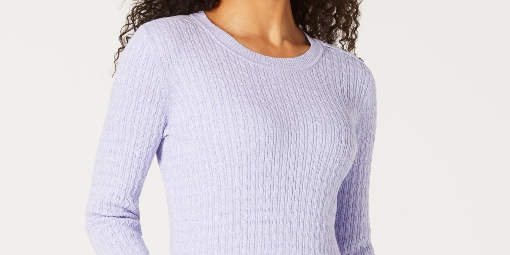 Karen Scott Women's Sweater Purple Size Large