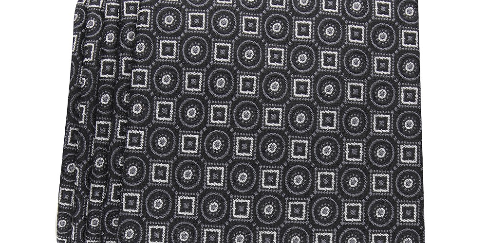 Tasso Elba Men's Classic Neat Silk Tie Black Size Regular