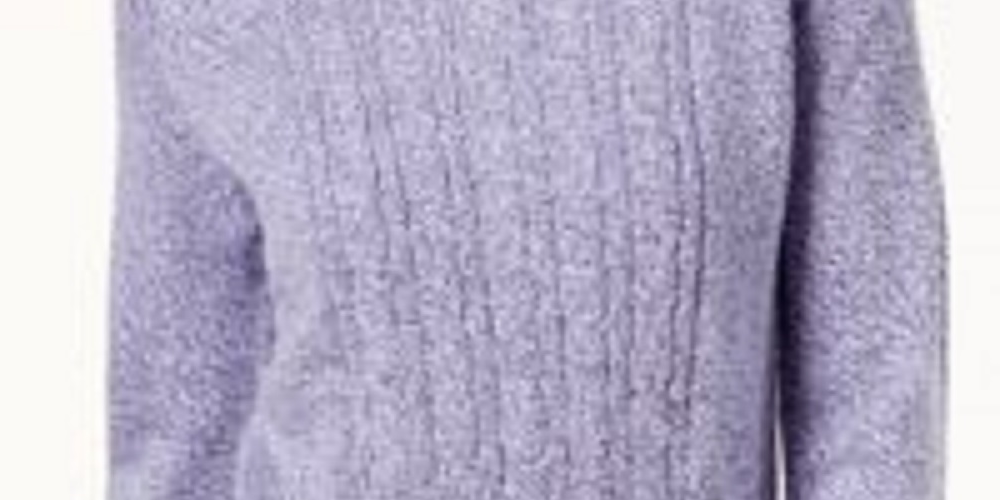 Karen Scott Women's Petite Cable-Knit Sweater Brightblue Size Extra Large