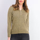 Karen Scott Women's Petite Point-Collar Sweater Brown Size Petite Small