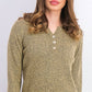 Karen Scott Women's Petite Point-Collar Sweater Brown Size Petite Small