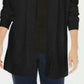 Karen Scott Women's Petite Open-Front Cardigan Black Size Small