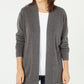 Karen Scott Women's Petite Open-Front Cardigan  Charcoal Size Medium