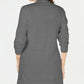 Karen Scott Women's Petite Open-Front Cardigan  Charcoal Size Medium