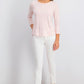 Maison Jules Women's 3/4 Sleeve Solid T-Shirt Pink Size XX-Large