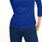 Maison Jules Women's Solid T-Shirt Blue Size Extra Small