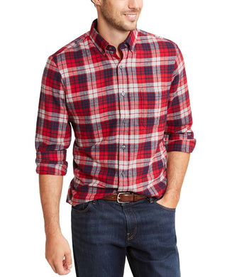 Club Room Men's Flannel Shirt Red Size Small