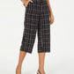 Alfani Women's Petite Printed Belted Culottes Black Size 4