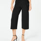 Alfani Women's Petite Cropped Belted Culottes Black Size 4