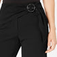 Alfani Women's Petite Cropped Belted Culottes Black Size 4