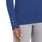 JM Collection Women's Button-Sleeve Crew-Neck Sweater Blue Size XX-Large