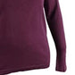 JM Collection Women's Button-Cuff Crewneck Sweater Purple Size 2 X-Large