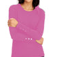 JM Collection Women's Button-Sleeve Crew-Neck Sweater Pink Size X-Large