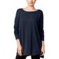 Style & Co Women's Ribbed-Knit Sweater Dress  Navy Size Large