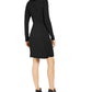 Style & Co Women's Ribbed-Knit Sweater Dress Black Size Medium