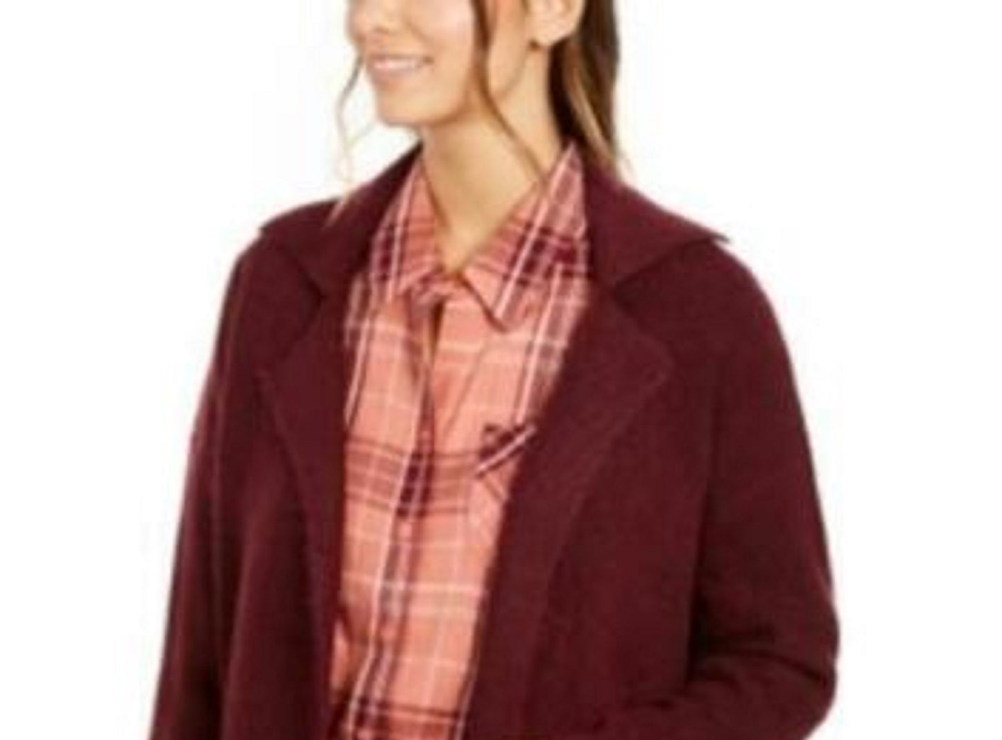 Style & Co Women's Open-Front Topper Jacket  Med Purple Size Extra Large