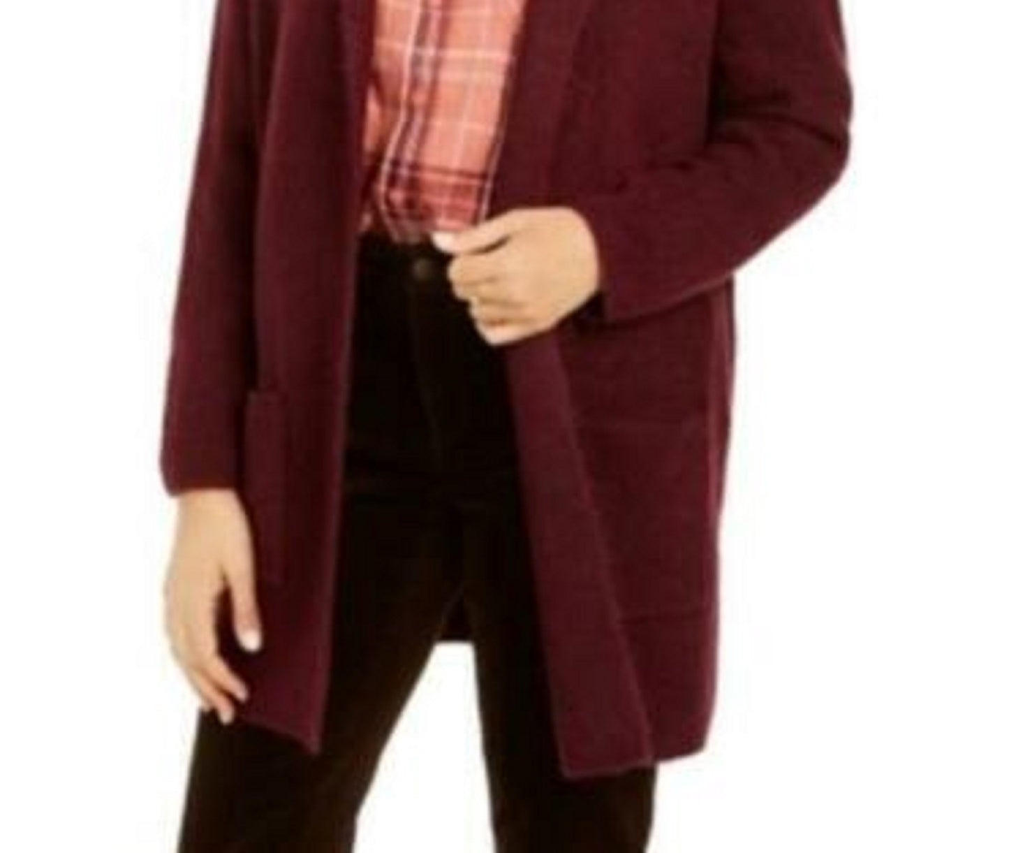 Style & Co Women's Open-Front Topper Jacket  Med Purple Size Extra Large