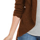 Style & Co Women's Pointelle Cardigan Brown Size Extra Large