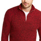 INC International Concepts Men's Quarter-Zip Sweater Red Size Small
