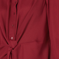 Alfani Women's Petite Twist-Front Button-Up Top Dark Red Size Medium
