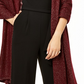 Charter Club Women's Cashmere Metallic Oversized Wrap Dark Red Size Regular